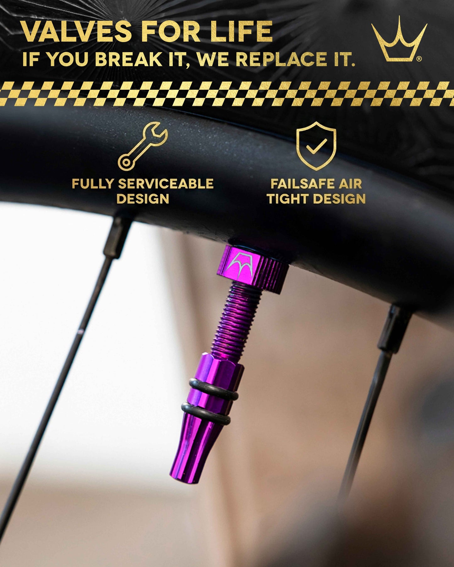 HOLESHOT FAST FLOW 60mm βαλβίδες χωρίς σωλήνες (x2) Κόκκινο