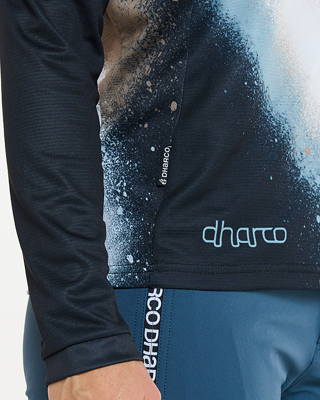 Γυναικείο DHARCO GRAVITY GOLDEN STREAK Long Sleeve Jersey Μαύρο/Μπλε
