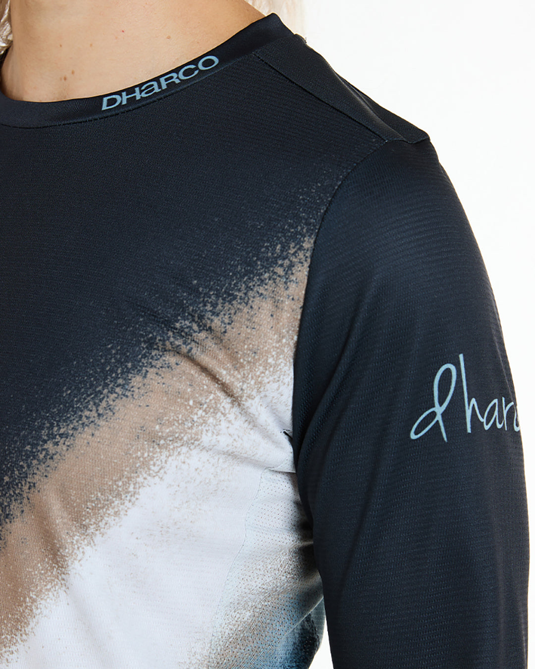 Γυναικείο DHARCO GRAVITY GOLDEN STREAK Long Sleeve Jersey Μαύρο/Μπλε