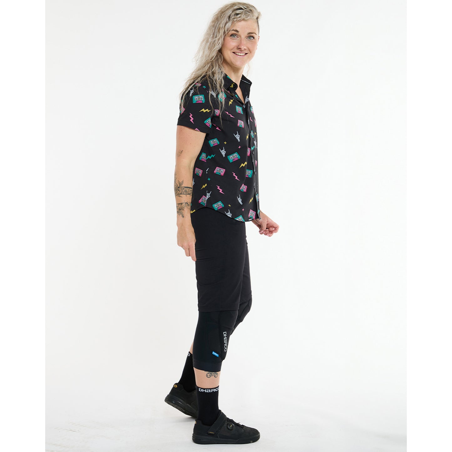 Technical shirt DHARCO TECH PARTY MIX TAPE Women's Black