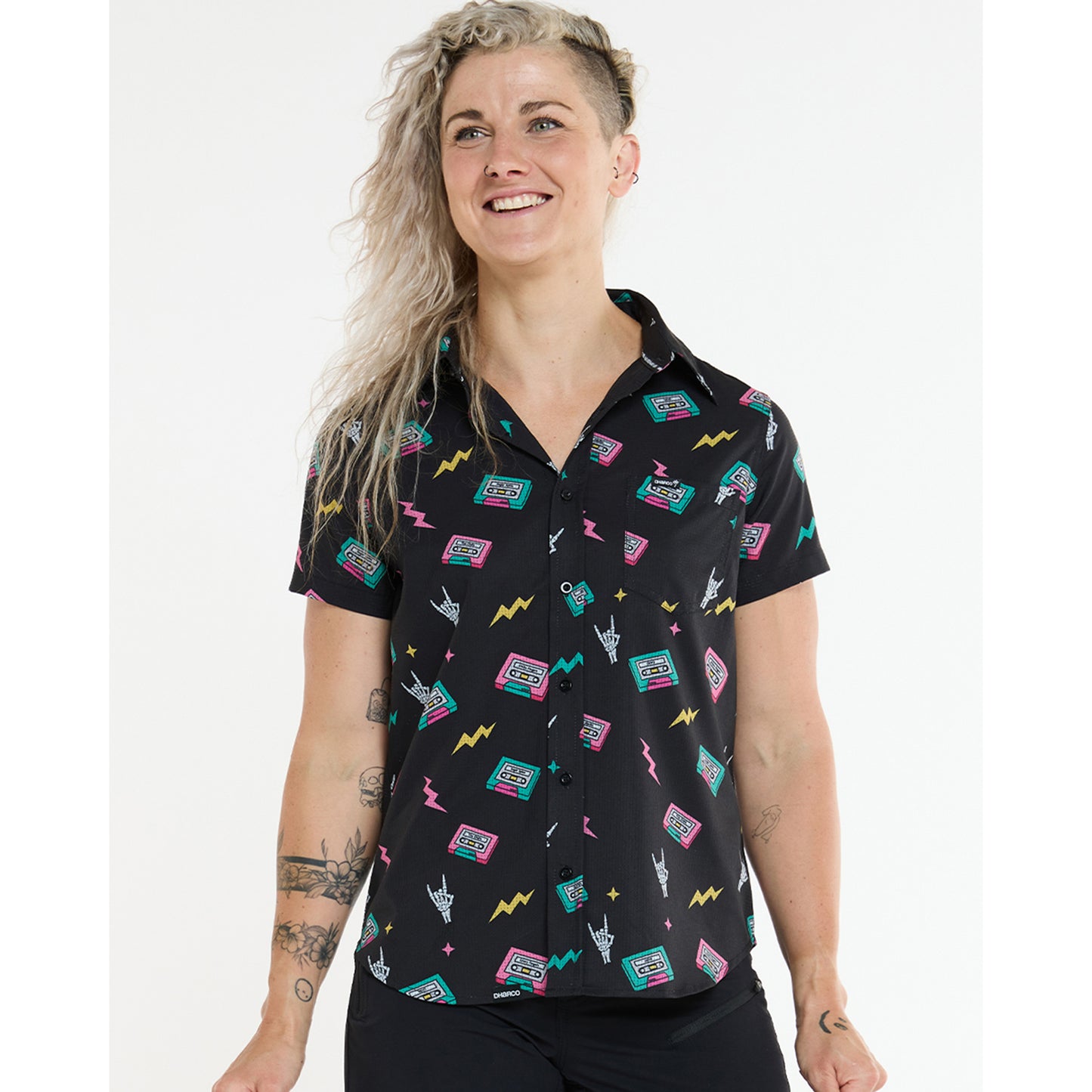 Technical shirt DHARCO TECH PARTY MIX TAPE Women's Black
