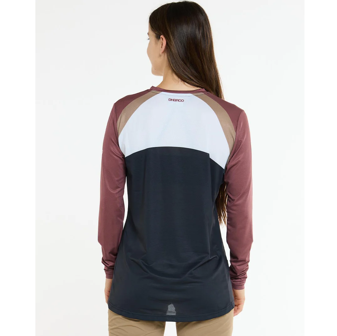 Γυναικείο DHARCO RACE LOTUS Long Sleeve Jersey Μαύρο/Μπρονζέ