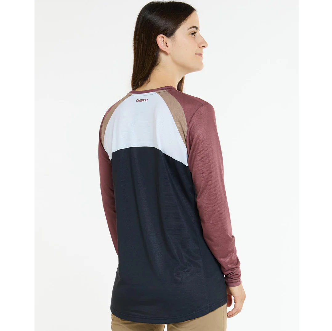 Γυναικείο DHARCO RACE LOTUS Long Sleeve Jersey Μαύρο/Μπρονζέ