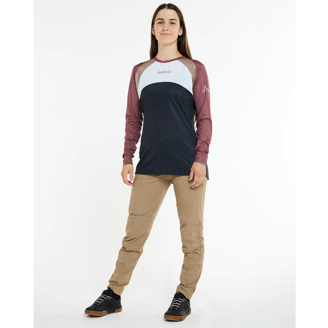Γυναικείο DHARCO RACE LOTUS Long Sleeve Jersey Μαύρο/Μπρονζέ