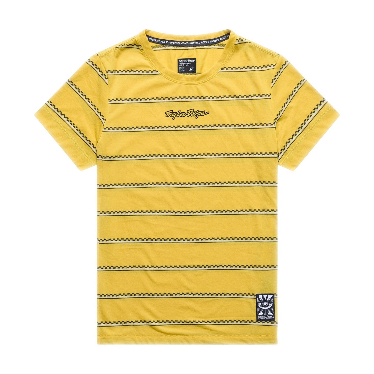 TROY LEE DESIGNS LILIUM RIDE CHECKED OUT Ladies Short Sleeve Jersey Yellow