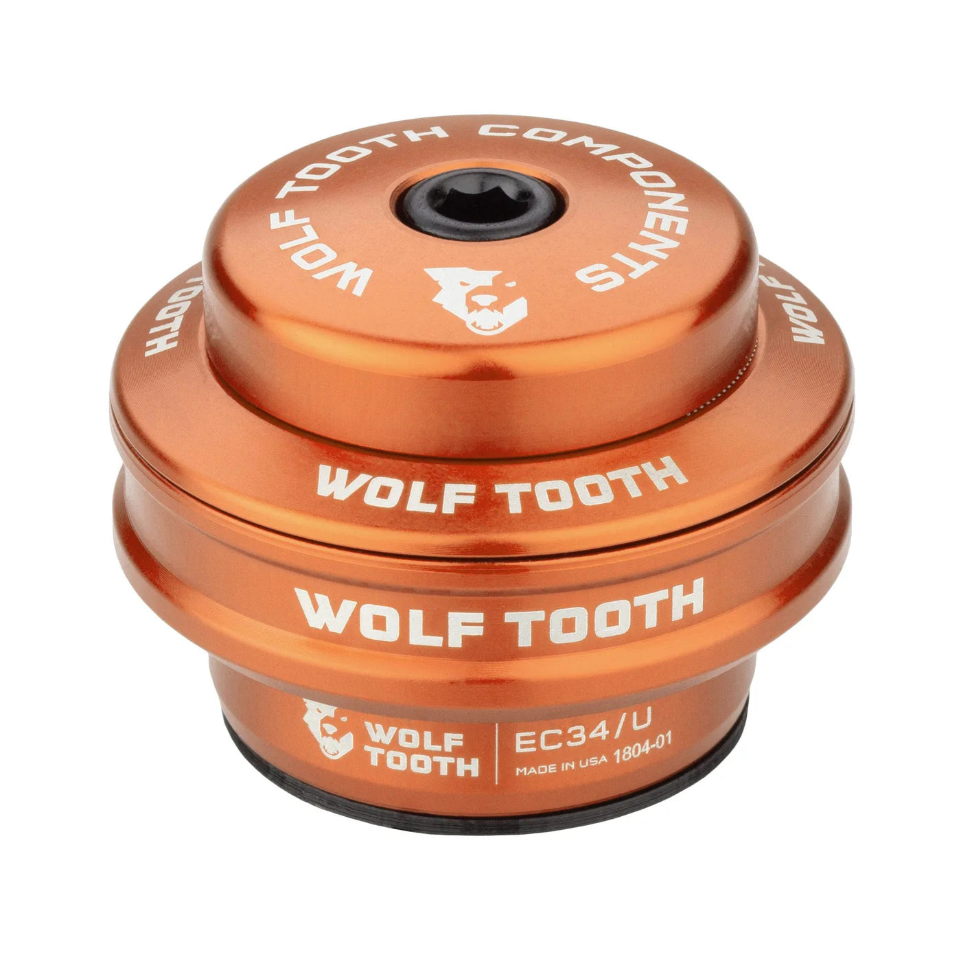 Άνω Κούπα για Εξωτερικό Τριβέα Διεύθυνσης WOLF TOOTH PERFORMANCE 1"1/8 EC34 Stack 16 mm Πορτοκαλί