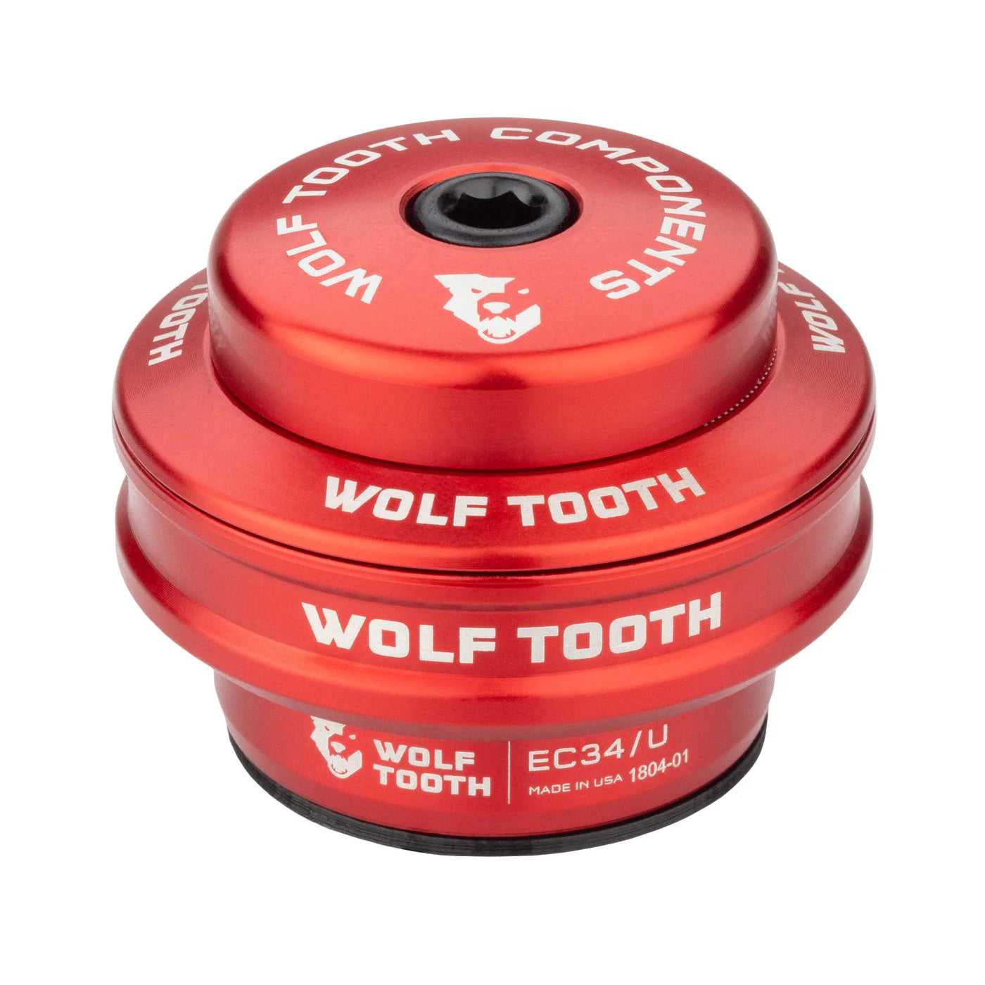 Ψηλό κουβέτο για εξωτερικό σετ τιμονιού WOLF TOOTH PERFORMANCE 1"1/8 EC34 Stack 16 mm Κόκκινο