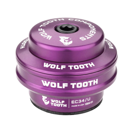 Υψηλό κουβέτο για εξωτερικό σετ τιμονιού WOLF TOOTH PREMIUM 1"1/8 EC34 Stack 16 mm Μωβ