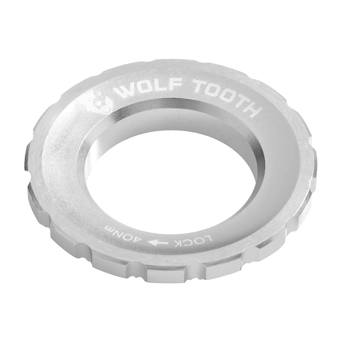 WOLF TOOTH External Centerlock Nut, Silver
