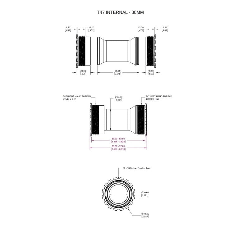 WOLFTOOTH T47 30mm Raw Silver στροφείο