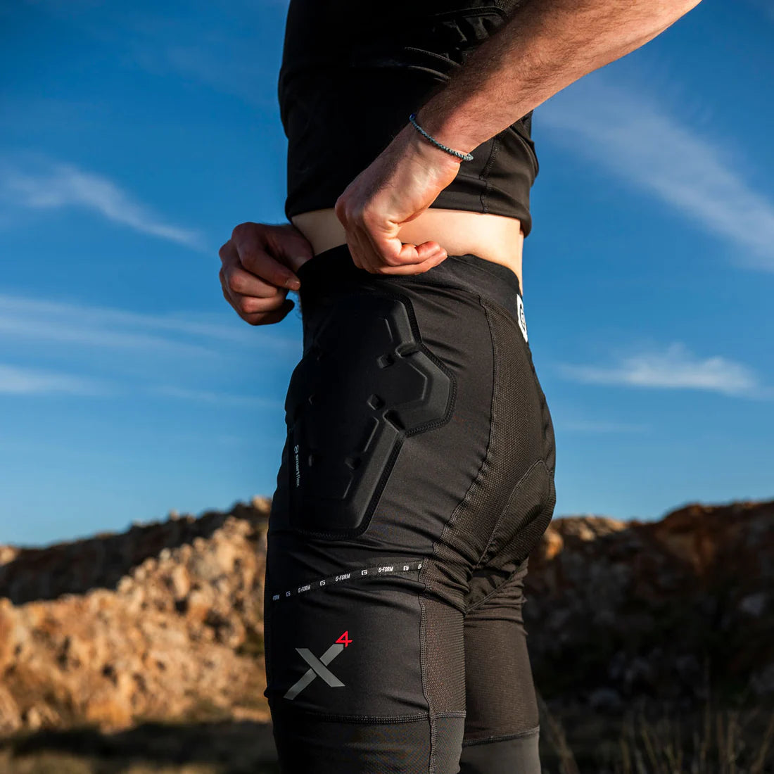 G-FORM PRO-X4 Προστατευτικό σορτς μαύρο