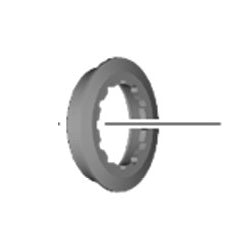 SHIMANO CS-R9200 Παξιμάδι και ροδέλα ασφάλισης κασέτας