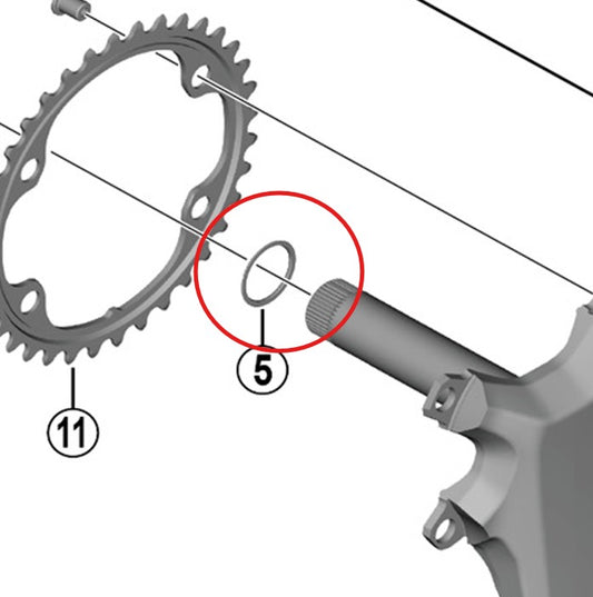 Δακτύλιος για στροφαλοφόρο σύστημα SHIMANO FC-R9200/8100