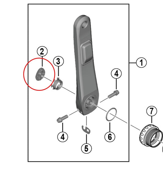 Κάλυμμα στροφάλου SHIMANO για στροφαλοφόρο FC-R8100-P