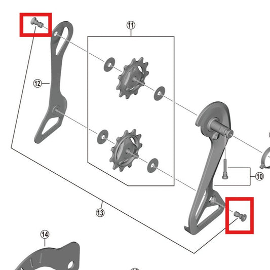 Βίδες κυλίνδρου SHIMANO RD-R9250 (x2)