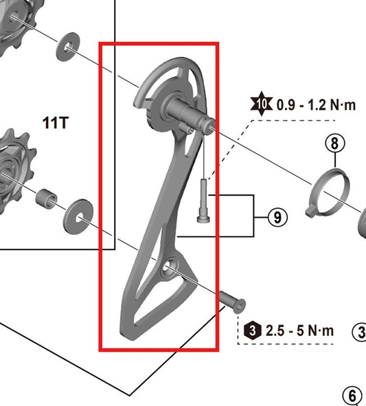 SHIMANO RD-R7100 Εξωτερικός κλωβός και βίδα πίσω ντερεκτιβισμού