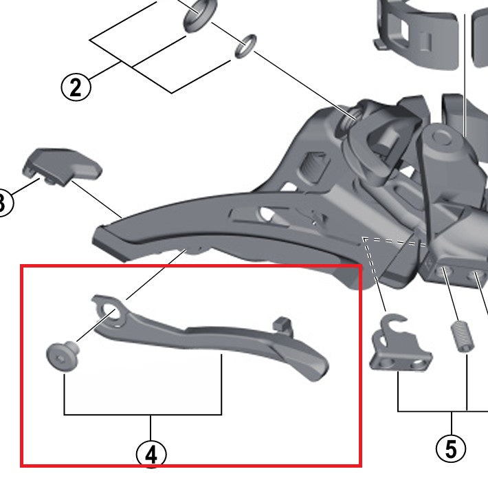 Πλάκα πιρουνιού Ντερεκτιβιστή SHIMANO FD-M9025/8025/8020