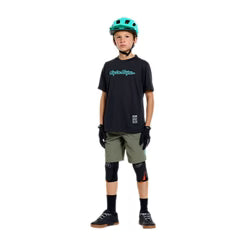 TROY LEE DESIGNS SKYLINE RIDE SIGNATURE Junior Short Sleeve Jersey Black/Green