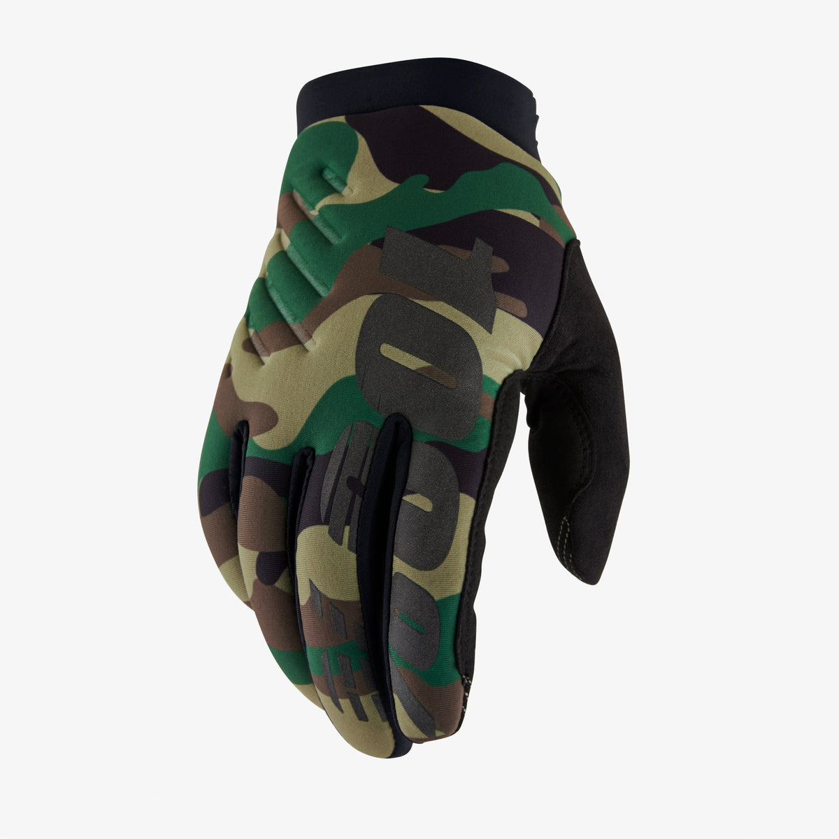 100% BRISKER Camo / Μαύρα γάντια