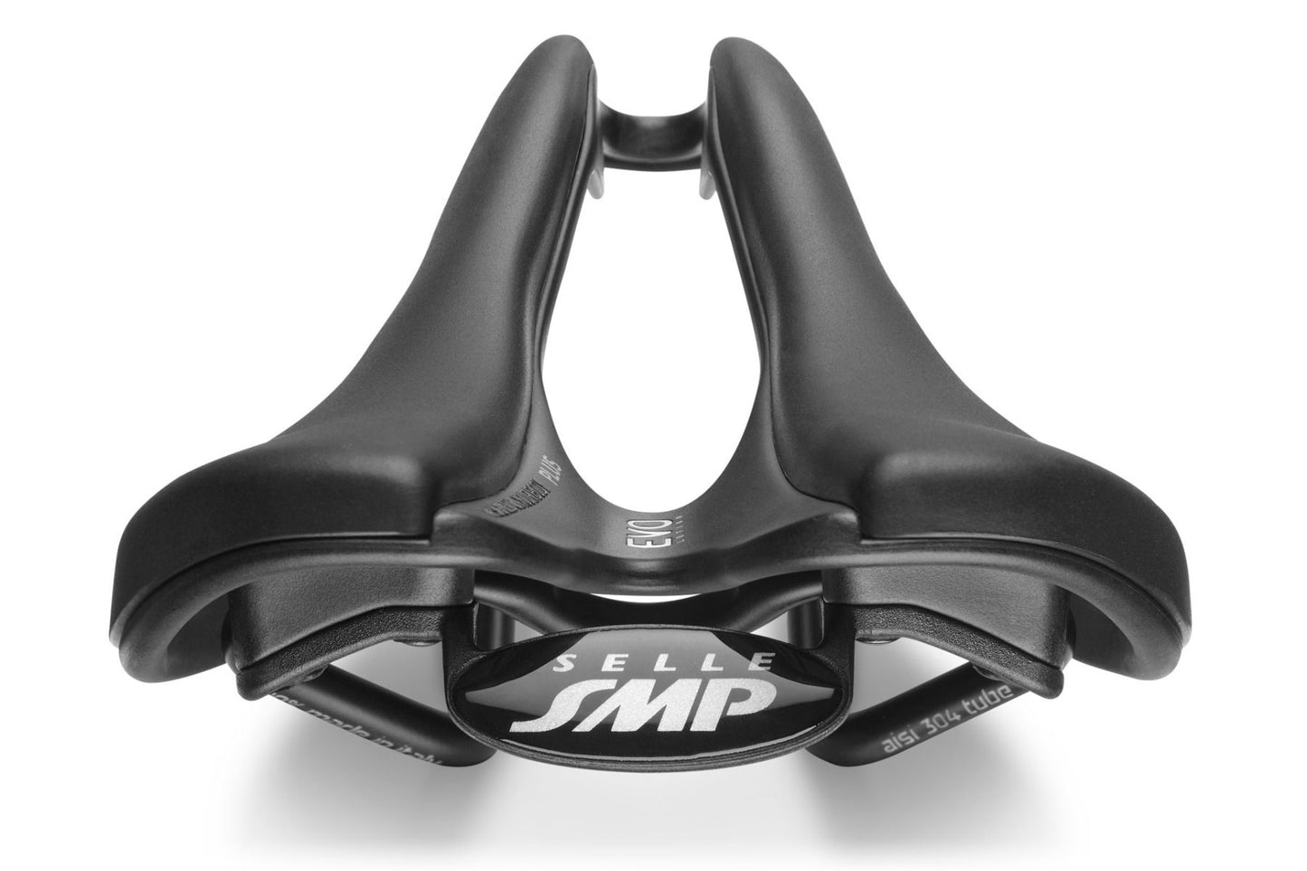 Saddle SMP EVO PLUS 140mm wide Black stainless steel rails