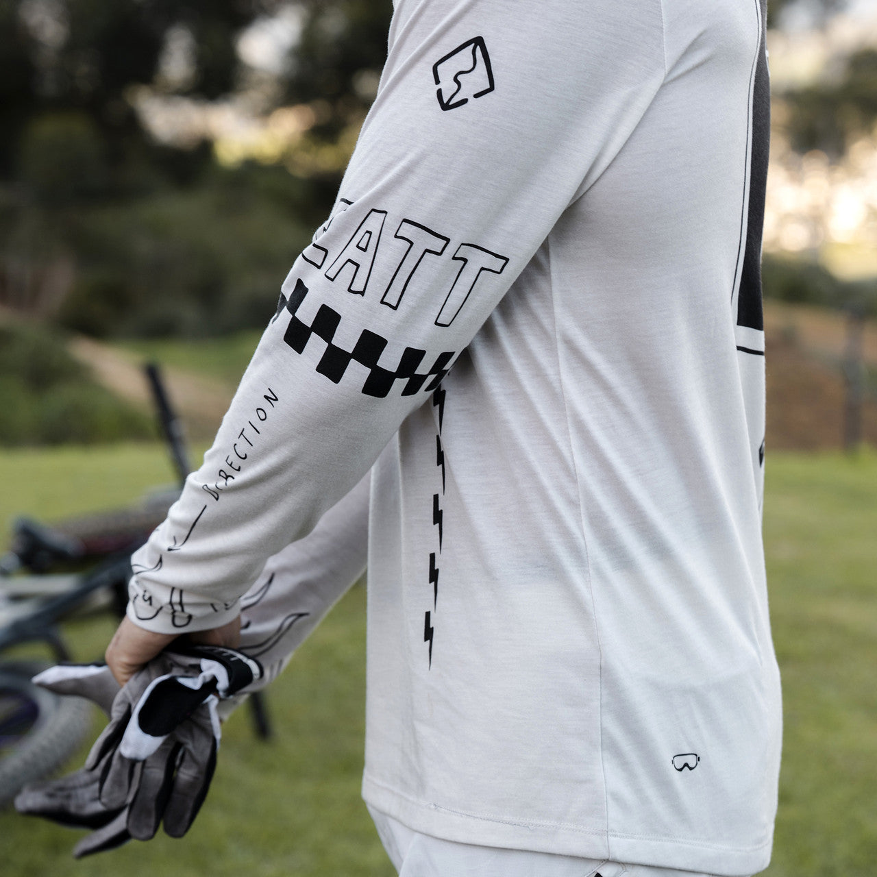 LEATT MTB Gravity 3.0 Long Sleeve Jersey Λευκό