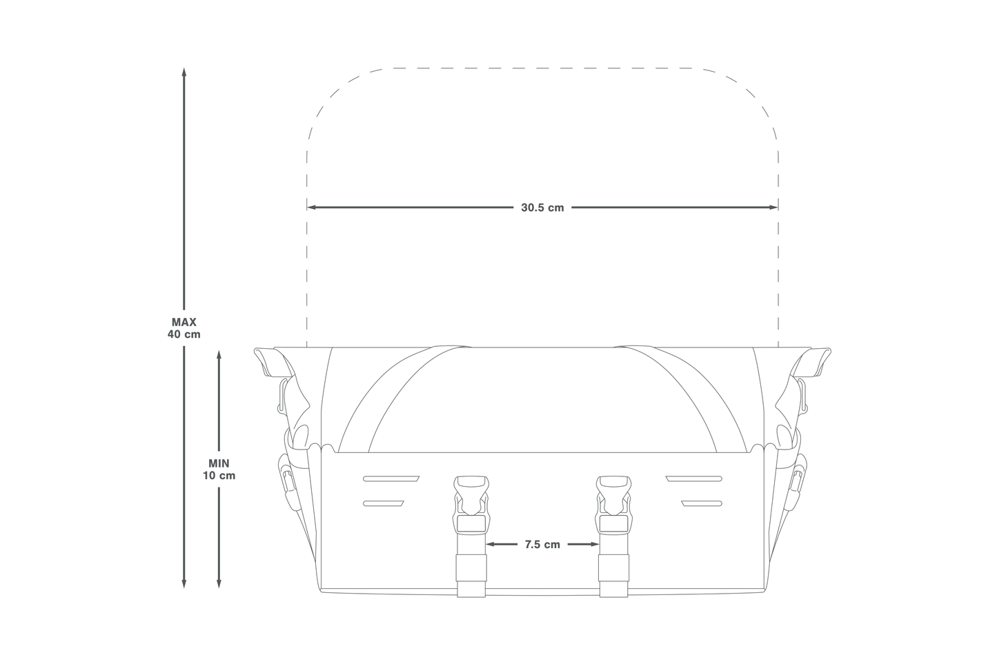 APIDURA EXPEDITION FRONT RACK PACK 20 L τσάντα τιμονιού μαύρο