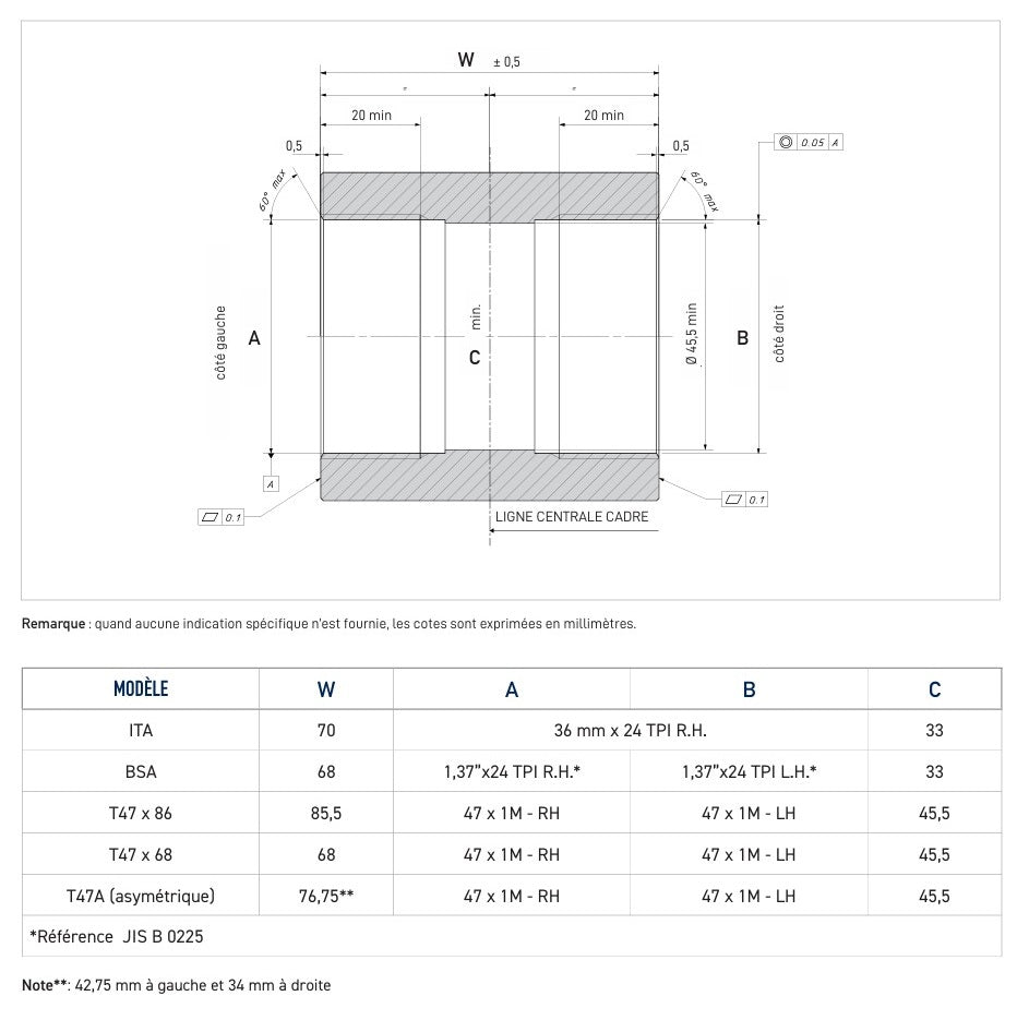 CAMPAGNOLO QCK-TECH Εξωτερικό στροφαλοφόρο - T47x68