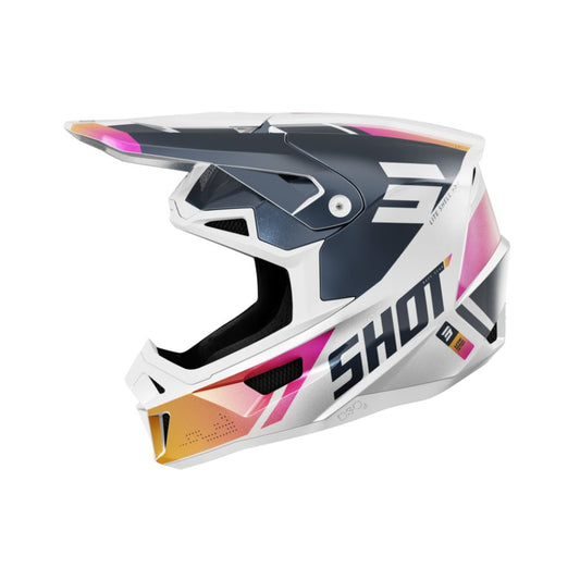 Κράνος BMX SHOT LITE Ultra Μπλε Πορτοκαλί Ροζ Περλέ