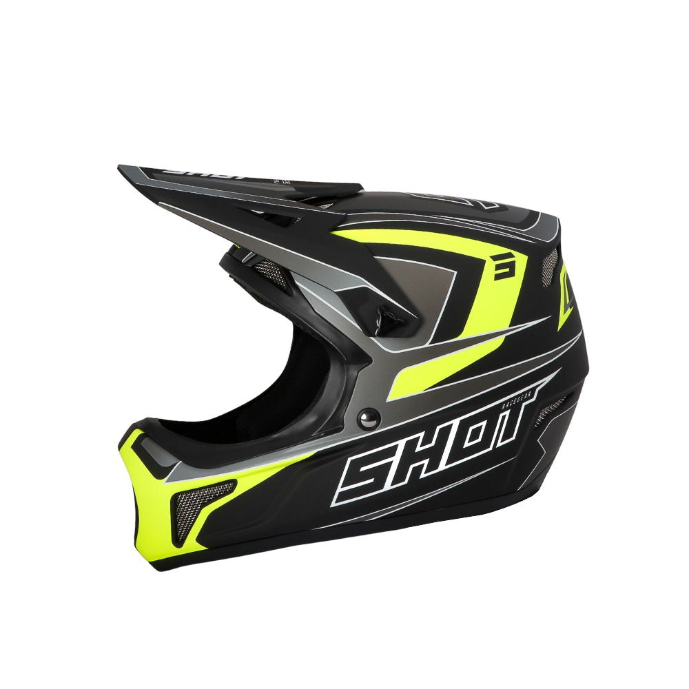 Κράνος BMX SHOT ROGUE Level Μαύρο Neon Κίτρινο Ματ