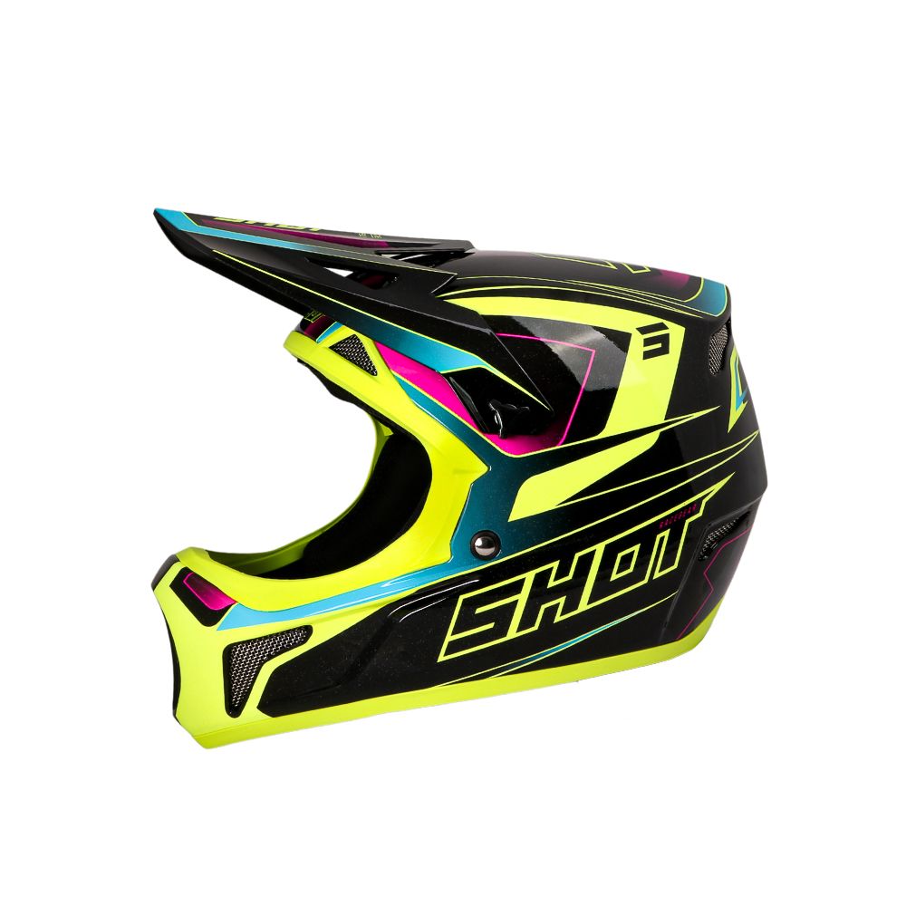 Κράνος BMX SHOT ROGUE Level Neon Κίτρινο/Περλέ Ροζ