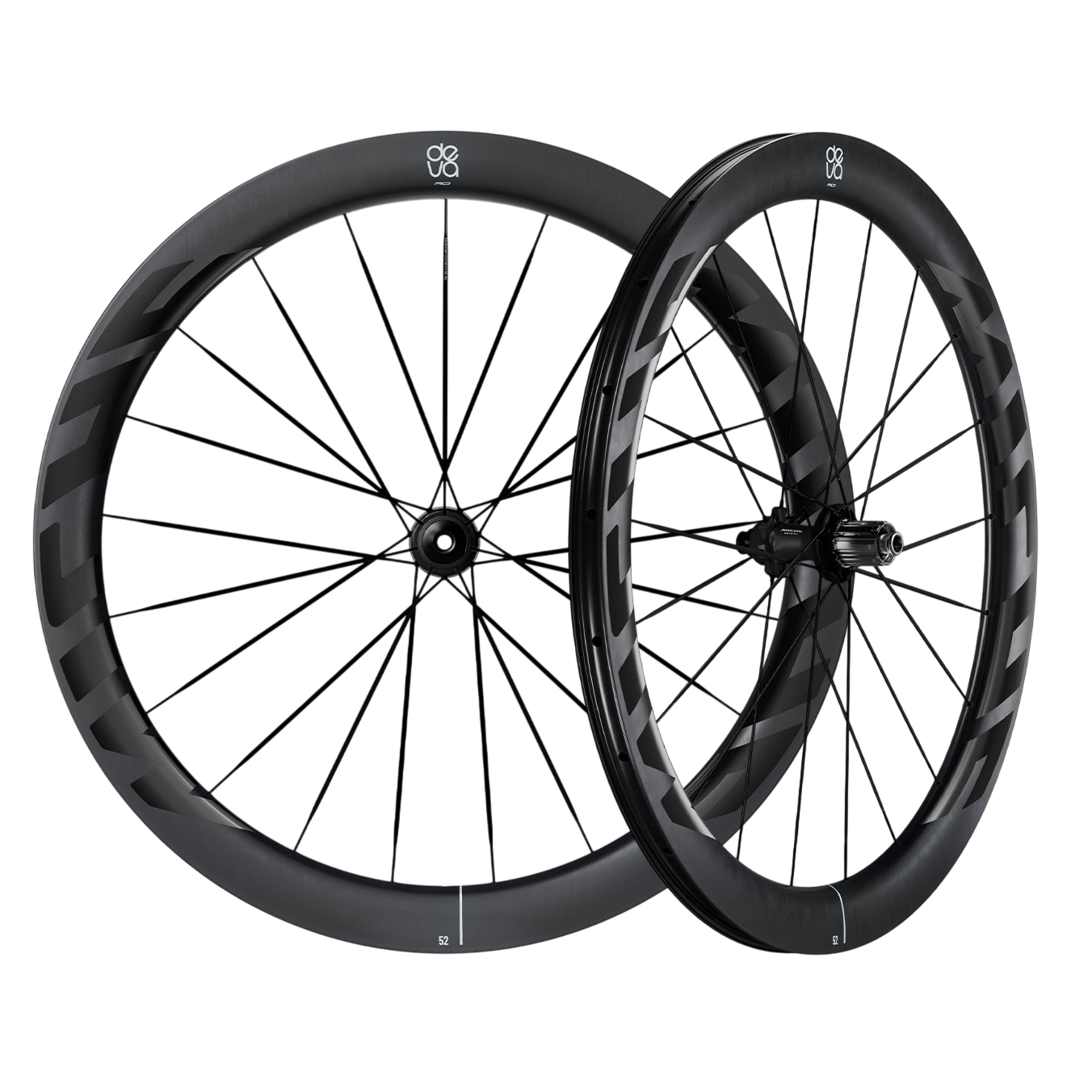 Pair of MICHE DEVA RD 52 Tubeless Ready Wheels (Center Lock) Black