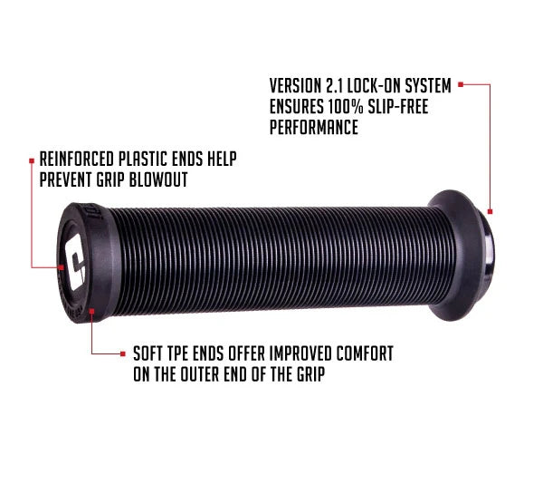 ODI LONGNECK V2.1 Lock-on Grips 135 mm Μαύρο