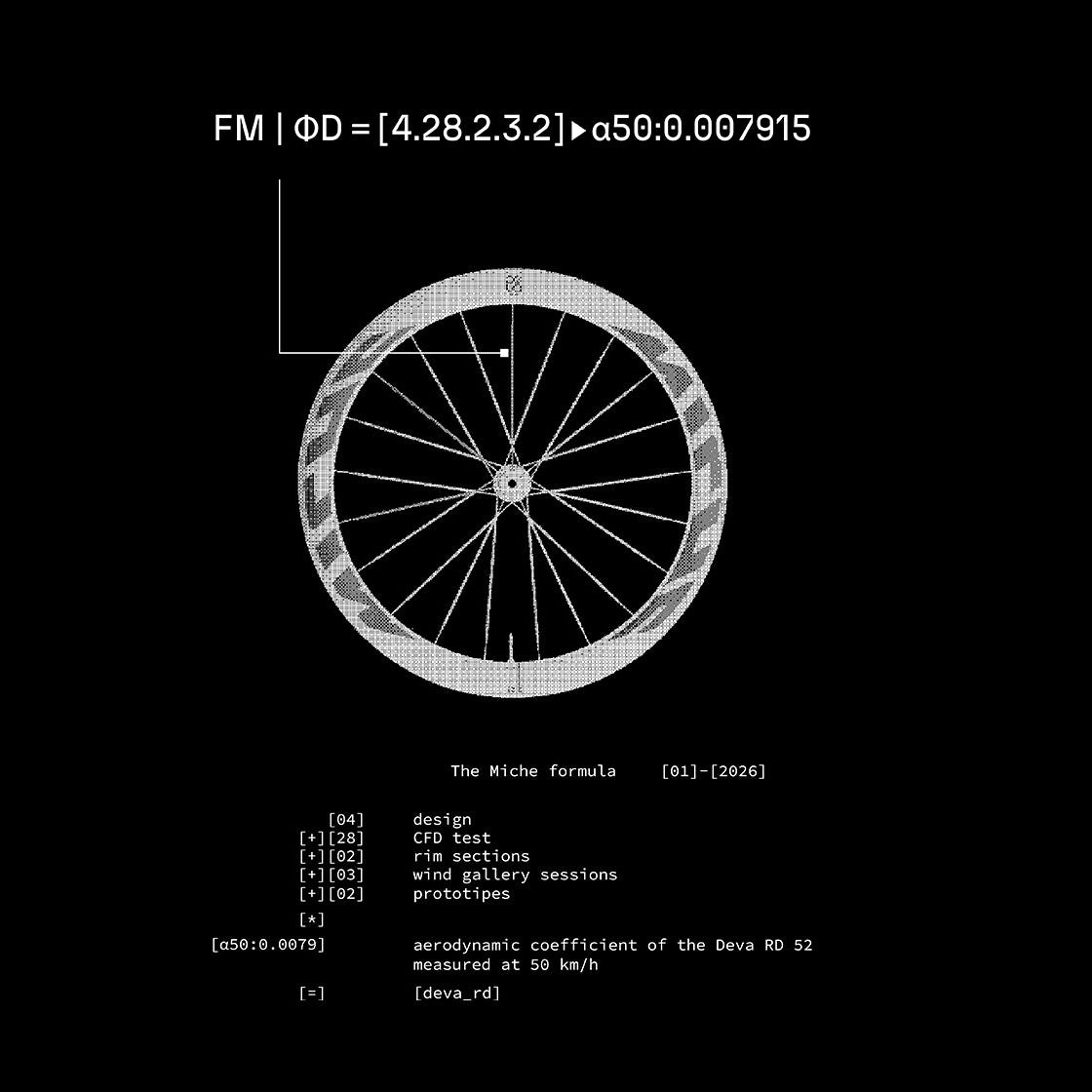 Pair of MICHE DEVA RD 52 Tubeless Ready Wheels (Center Lock) Black