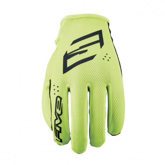 FIVE XR-RIDE Junior Split Gloves, Black/Neon Yellow