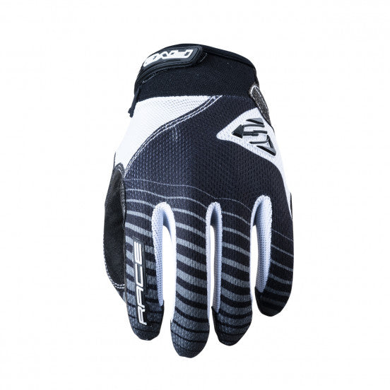 FIVE BMX RACE Junior Gloves, Black/White