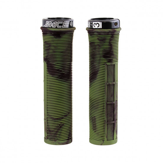 SB3 RACE ON Lock-on Camo Green Grips