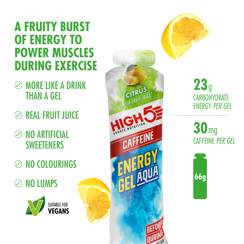 Συσκευασία HIGH5 ENERGY GEL Aqua (15x 66g) Mix γεύσεις