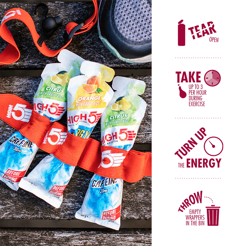 Συσκευασία HIGH5 ENERGY GEL Aqua (15x 66g) Mix γεύσεις