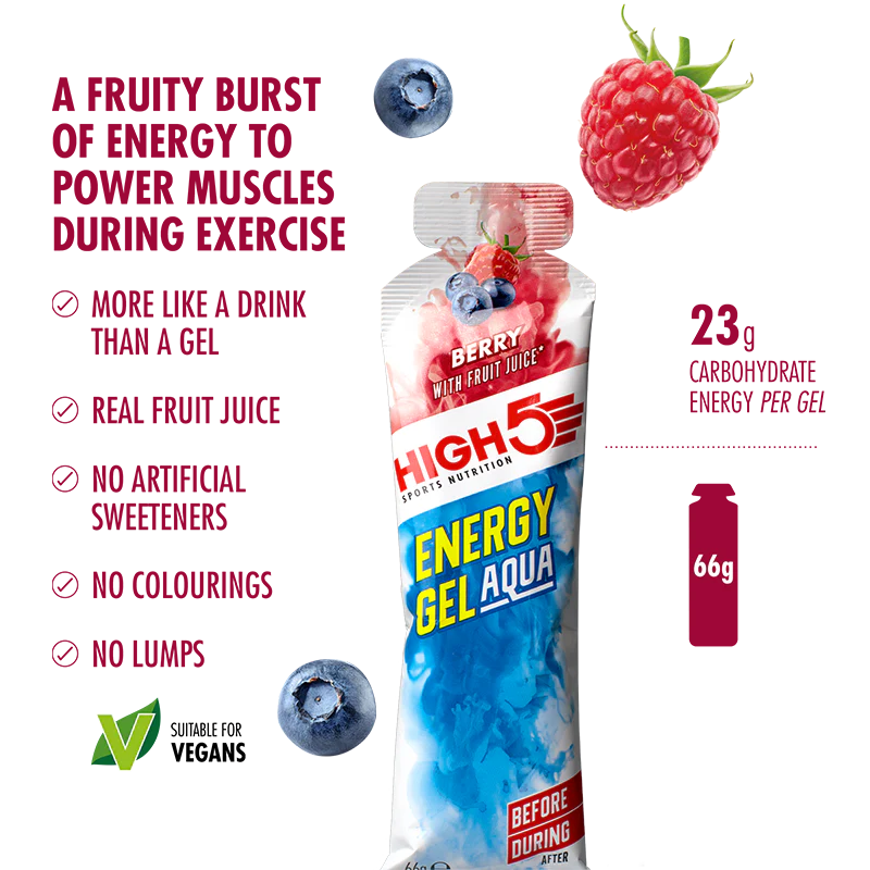 Συσκευασία HIGH5 ENERGY GEL Aqua (15x 66g) Mix γεύσεις