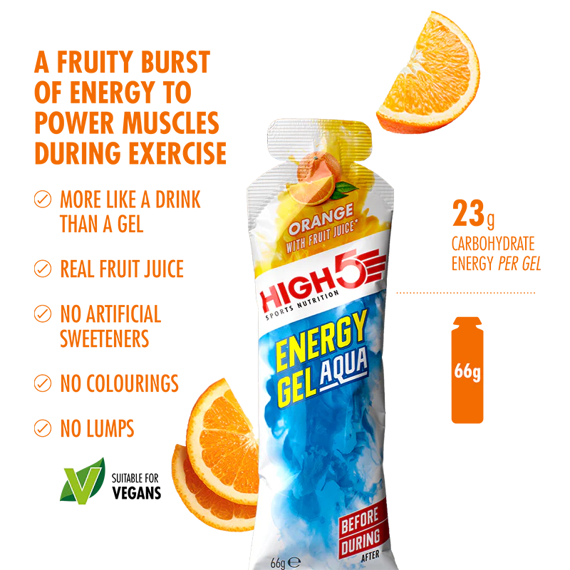 Συσκευασία HIGH5 ENERGY GEL Aqua (15x 66g) Mix γεύσεις