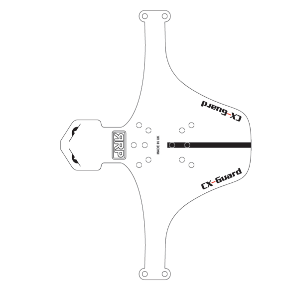 RRP CX GUARD Front Mudguard White