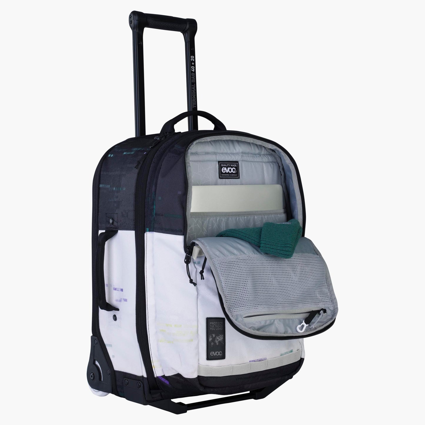 EVOC Βαλίτσα Trolley 40L +20L Μαύρο/λευκό
