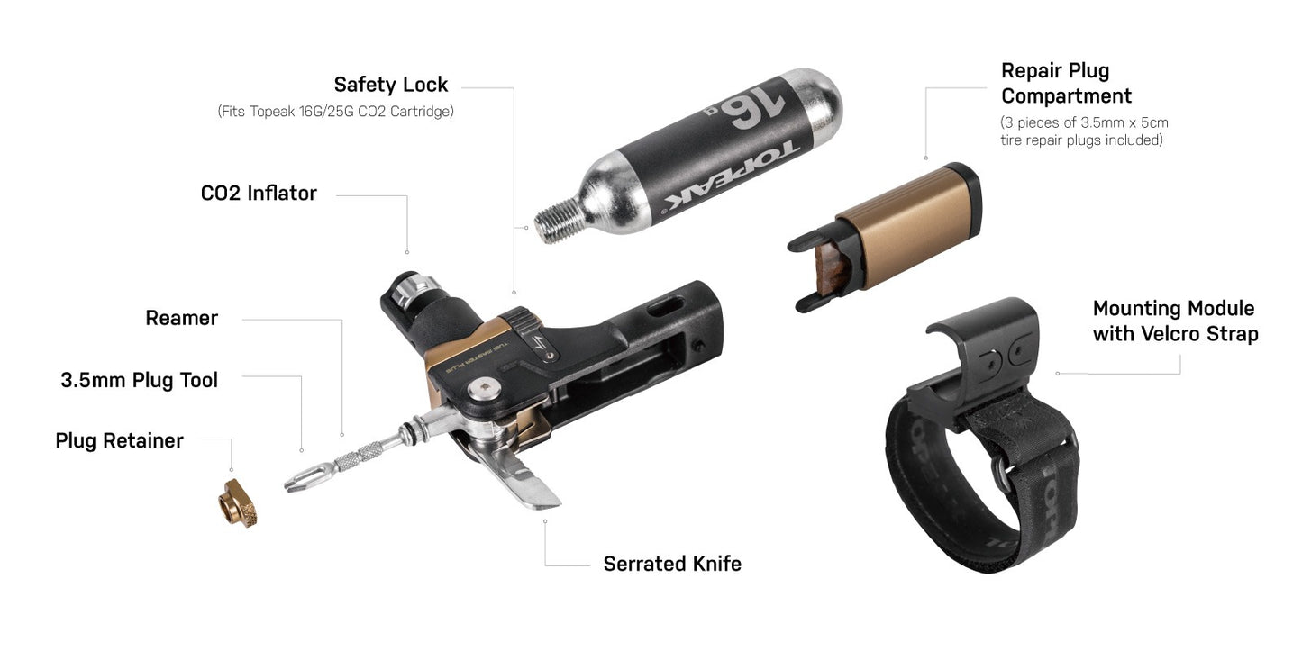 Multi-Tools Co2 TOPEAK TUBIMASTER+ (16g)
