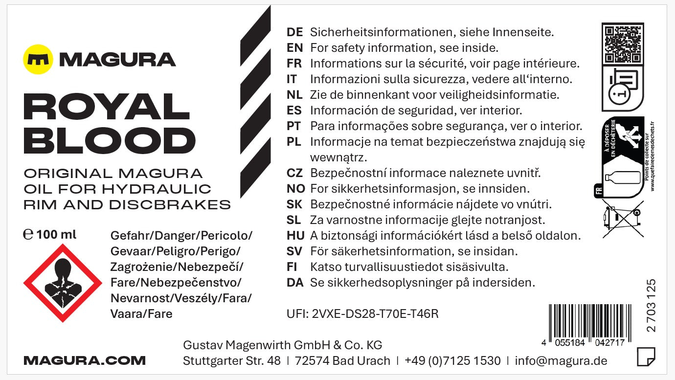 MAGURA ROYAL BLOOD Ορυκτό υγρό φρένων (100 ml)