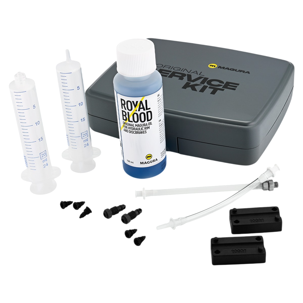 MAGURA CORE bleeder kit (with mineral oil) for hydraulic brakes.