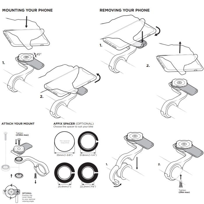 QUADLOCK OUT FRONT MOUNT PRO Βραχίονας τοποθέτησης κρεμαστήρων