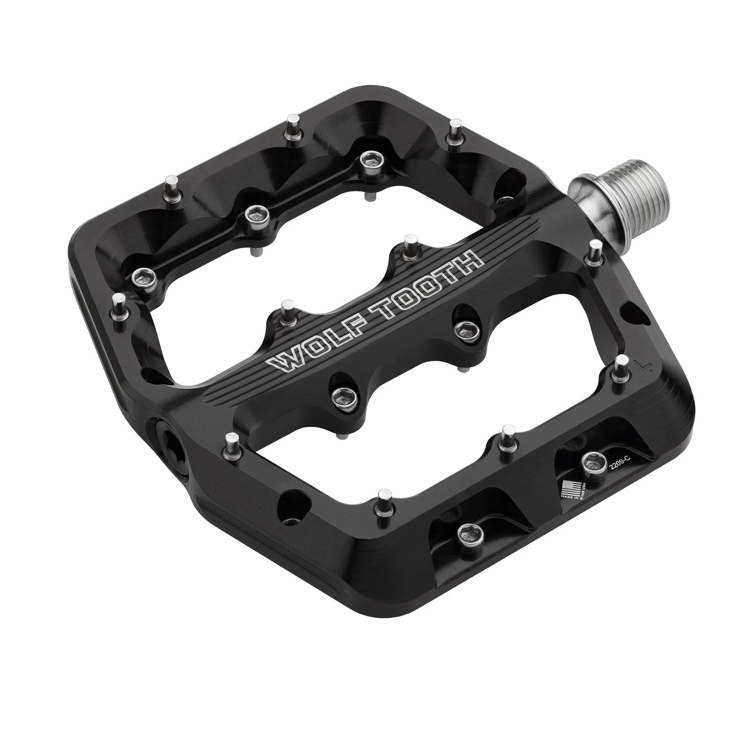 WOLF TOOTH WAVEFORM Large Flat Pedals, Black