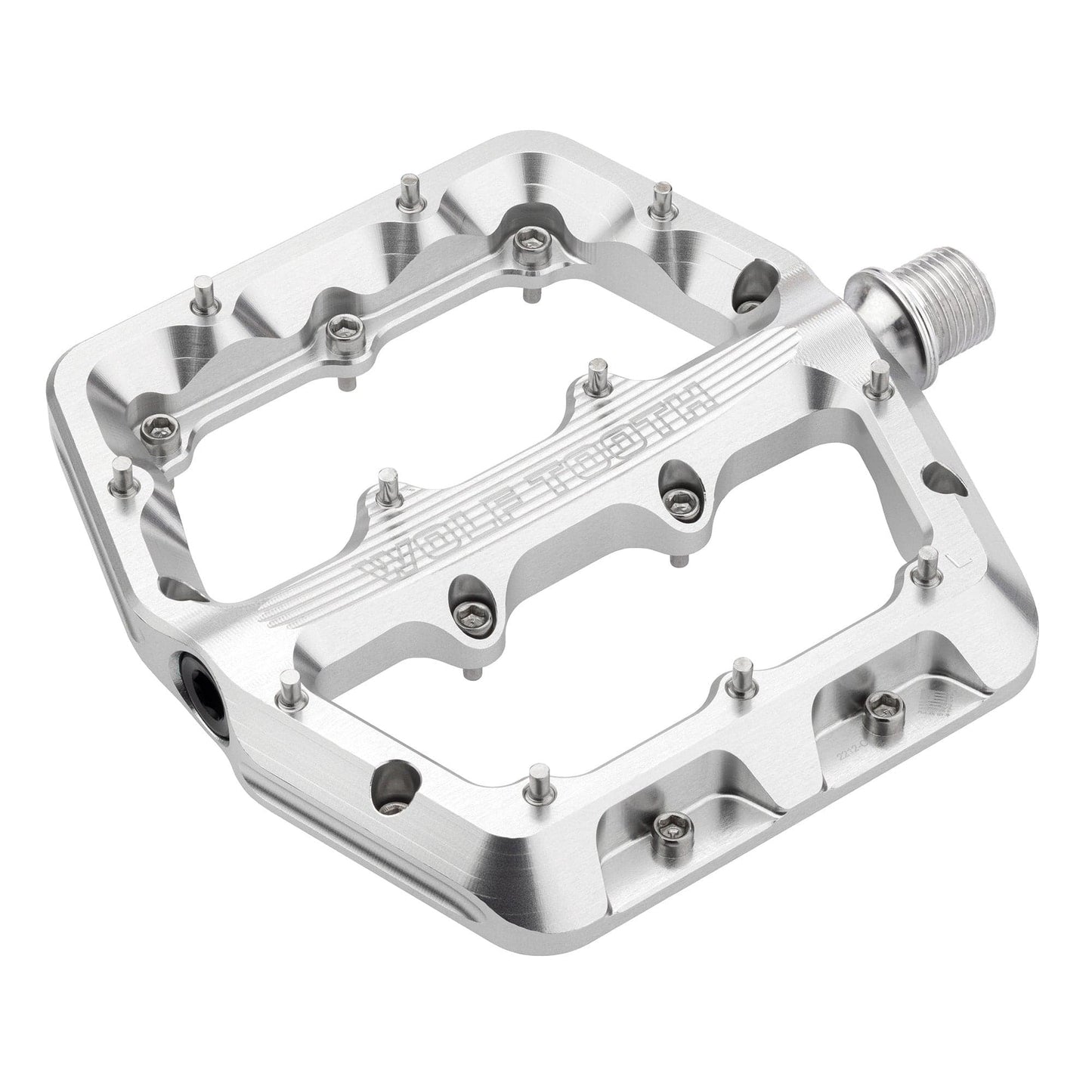 WOLF TOOTH WAVEFORM Large Flat Pedals, Silver