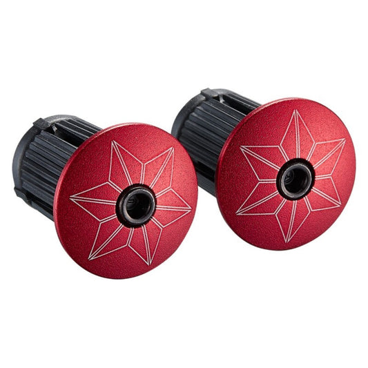 Plug for handlebar SUPACAZ STAR PLUGZ Red