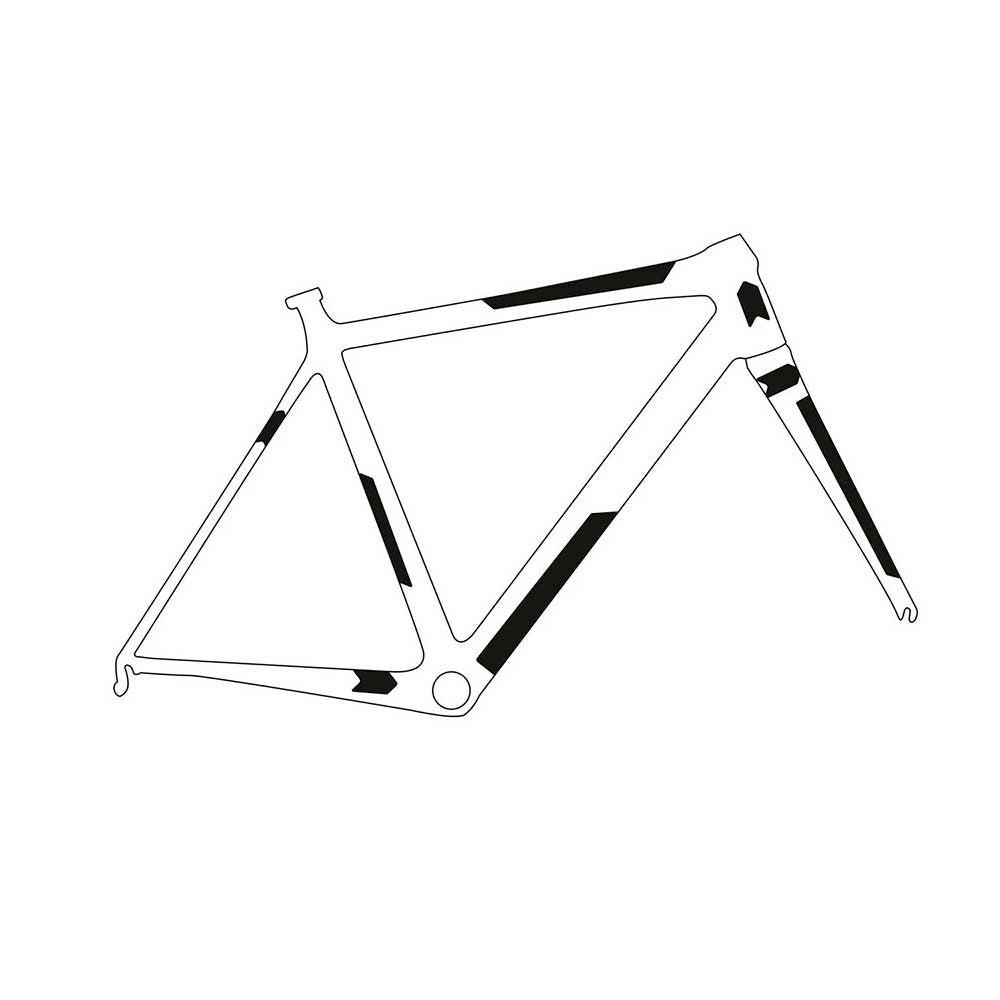 Adhesive Frame Protector ALL MOUNTAIN STYLE EXTRA Gravel/ Road Silver/Transparent